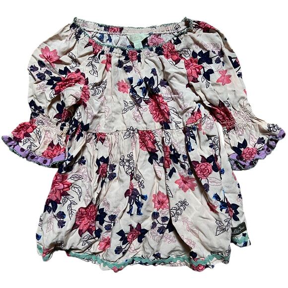 Matilda Jane Pink and White Floral Long Sleeve Dress Size 4T - Picture 2 of 5